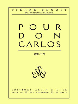 cover image of Pour Don Carlos